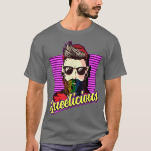 Mens Queelicious Rainbow Beard LGBT Pride T-Shirt