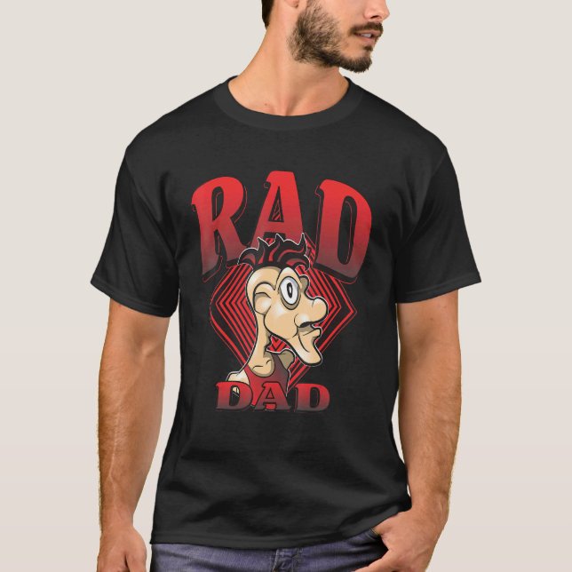 Mens Rad Dad Classic 90s  Best Dad Daddy Papa T-Shirt (Front)