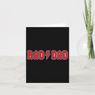 Mens Rad Dad Cool Vintage Rock And Roll Funny Fath Card