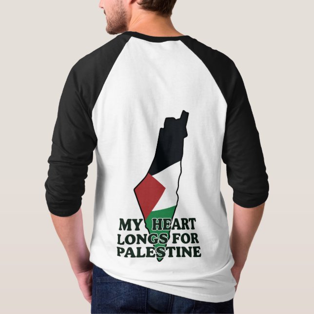 Men's Raglan Baseball T-Shirt with Double-Sided Pa (Back)