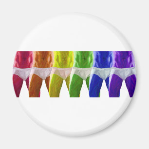 Men's Rainbow Underwear Magnet