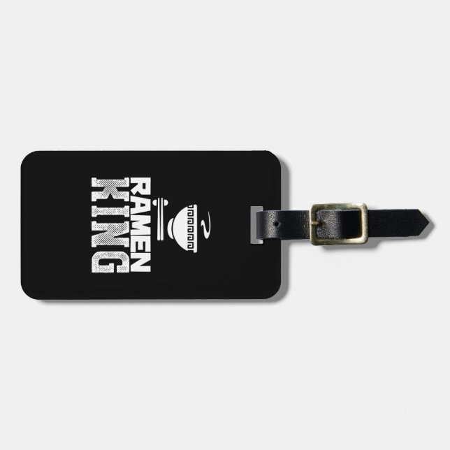 Men's Ramen King Japanese Noodle Bowl Luggage Tag (Front Horizontal)