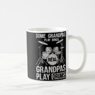 Mens Real Grandpa Play Drums Percussionist Drummer Coffee Mug
