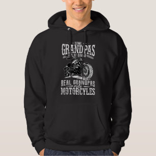 Mens Real Grandpas Ride Motorcycle Biker Grandpa D Hoodie