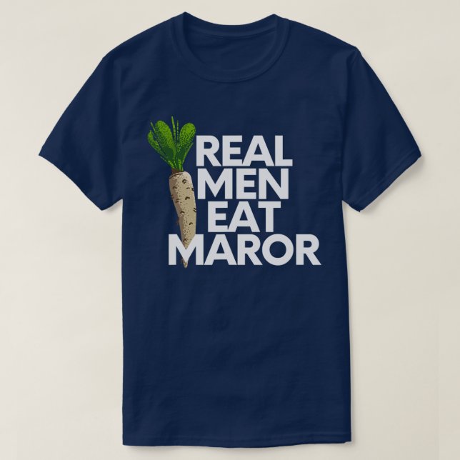 Mens Real Men Eat Maror Funny Passover Pesach T-Shirt (Design Front)