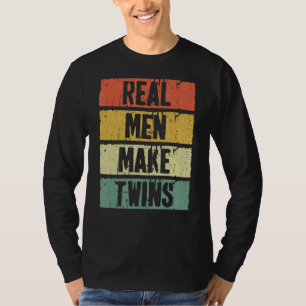 Mens Real Men Make Twins Father's Day T-Shirt