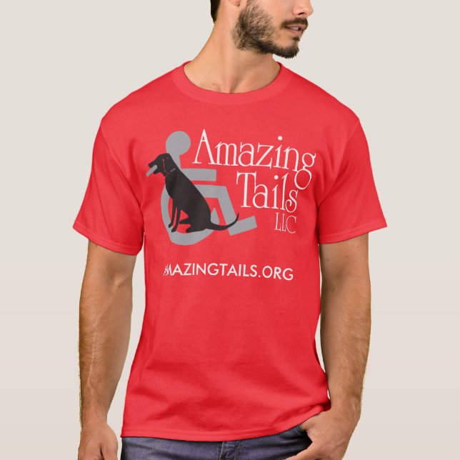 Men's red t-shirt with logo on the front (Front)