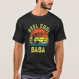 Mens Reel Cool Baba Fish Fishing Fathers Day T-Shirt