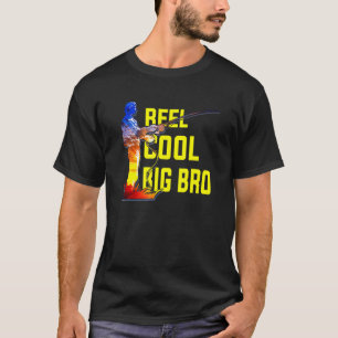 Mens Reel Cool Big Bro Fishing Fathers Day Fishing T-Shirt