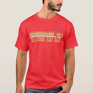 Mens Reel Cool Cat Dad FishingFunny Fish Vintage 8 T-Shirt