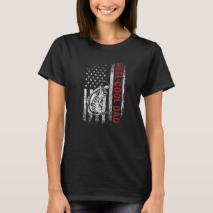 Mens Reel Cool Dad American Flag Father's Day T-Shirt