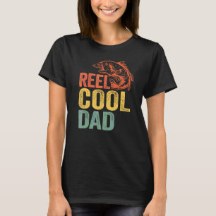 Mens Reel Cool Dad Bass Fish Grandpa Fisherman Dad T-Shirt