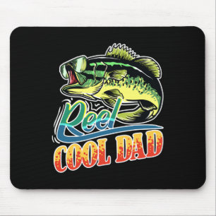 Mens Reel Cool Dad Fisherman Funny Fishing Mouse Mat