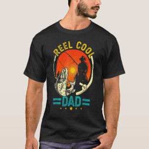 Mens Reel Cool Dad Fishing Day Fishermen T-Shirt