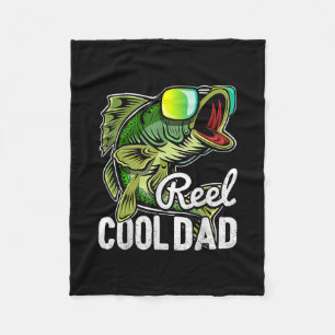 Mens Reel Cool Dad Fishing Sunglasses Funny Fleece Blanket