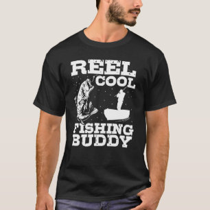 Mens Reel Cool Fishing Buddy Daddy Son Grandpa Mat T-Shirt