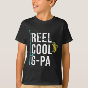 Mens Reel Cool G-pa Fishing Shirt Funny Grandpa Fa