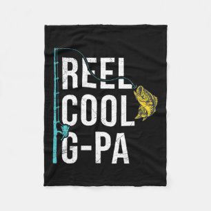 Mens Reel Cool G-pa Fishing Shirt Funny Grandpa Fa Fleece Blanket