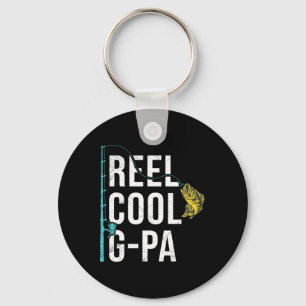 Mens Reel Cool G-pa Fishing Shirt Funny Grandpa Fa Key Ring