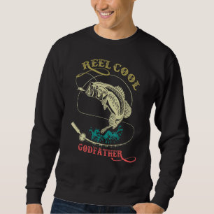 Mens Reel Cool Godfather Fishing Fisherman Fathe Sweatshirt
