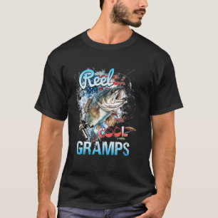 Mens Reel Cool Gramps American Flag Funny Uncle Fi T-Shirt