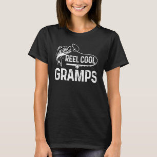 Mens Reel Cool Gramps For Daddy Usa Fishing Fathe T-Shirt