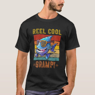 Mens Reel Cool Grampy Fisherman Funny Grampy Fathe T-Shirt