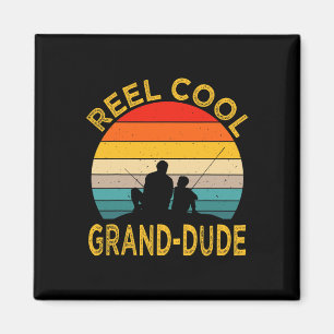 Mens Reel Cool Grand Dude Fishing Daddy Vintage Re Magnet