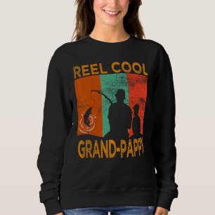 Mens Reel Cool Grand Pappy Fishing Daddy Vintage D Sweatshirt