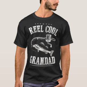 Mens Reel Cool Grandad Funny Fishing Fathers Day 1 T-Shirt