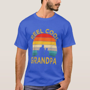 Mens Reel Cool Grandpa Fishing Daddy Vintage Grand T-Shirt