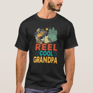 Mens Reel Cool Grandpa Fishing Design Fun Fathers T-Shirt