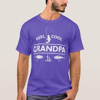Mens Reel Cool Grandpa Fishing Father's Day Gift T-Shirt