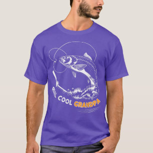 Mens Reel Cool Grandpa t  Salmon fishing Father's  T-Shirt