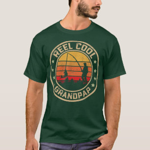 Mens Reel Cool Grandpap Fisherman Fathers Day Fish T-Shirt