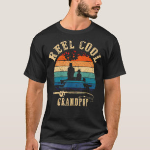 Mens Reel Cool Grandpop Fisherman Father's Day Fis T-Shirt