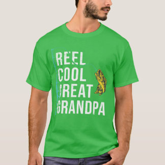 Mens Reel Cool Great Grandpa Fishing Funny Fathers T-Shirt