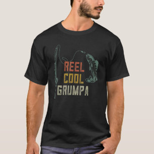 Mens Reel Cool Grumpa Fishing Fathers Day Fisher T-Shirt