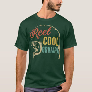 Mens Reel Cool Grumpa Fishing Shirts, Fun Fathers  T-Shirt
