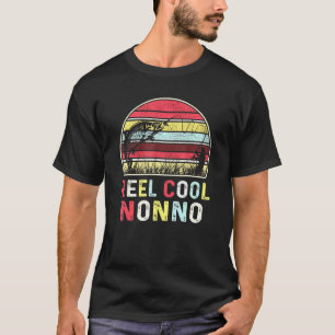 Mens Reel Cool Nonno Fishing Vintage Fishing Retro T-Shirt