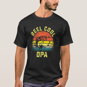 Mens Reel Cool Opa Fish Fishing Fathers Day T-Shirt