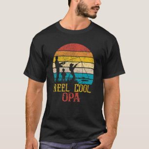 Mens Reel Cool Opa Fishing Fathers Day Fisher T-Shirt