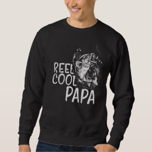 Mens Reel Cool Papa Dad Fishing Father's Day Gran Sweatshirt