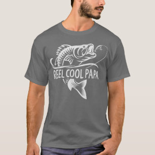 Mens Reel Cool Papa Fishing Dad Gifts Father's Day T-Shirt