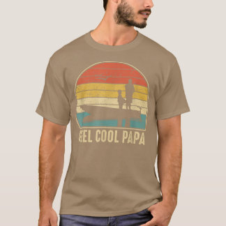 Mens Reel Cool Papa FishingFunny Fish Vintage  T-Shirt
