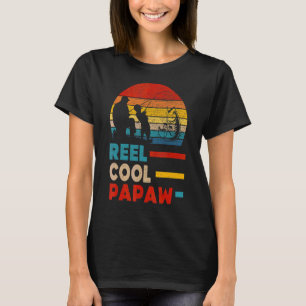 Mens Reel Cool Papaw Fisherman Daddy Father Day F T-Shirt