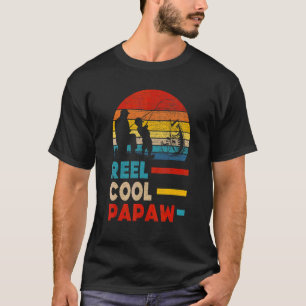 Mens Reel Cool Papaw Fisherman Daddy Father Day F T-Shirt