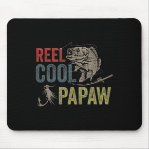 Mens Reel Cool Papaw Fishing Father's Day Gift  Mouse Mat