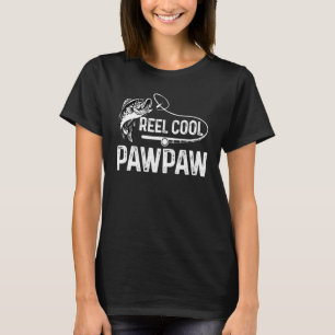 Mens Reel Cool Papaw For Daddy Usa Fishing Father T-Shirt