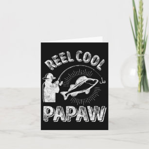 Mens Reel Cool Papaw Shirt Fisherman Christmas Gif Card